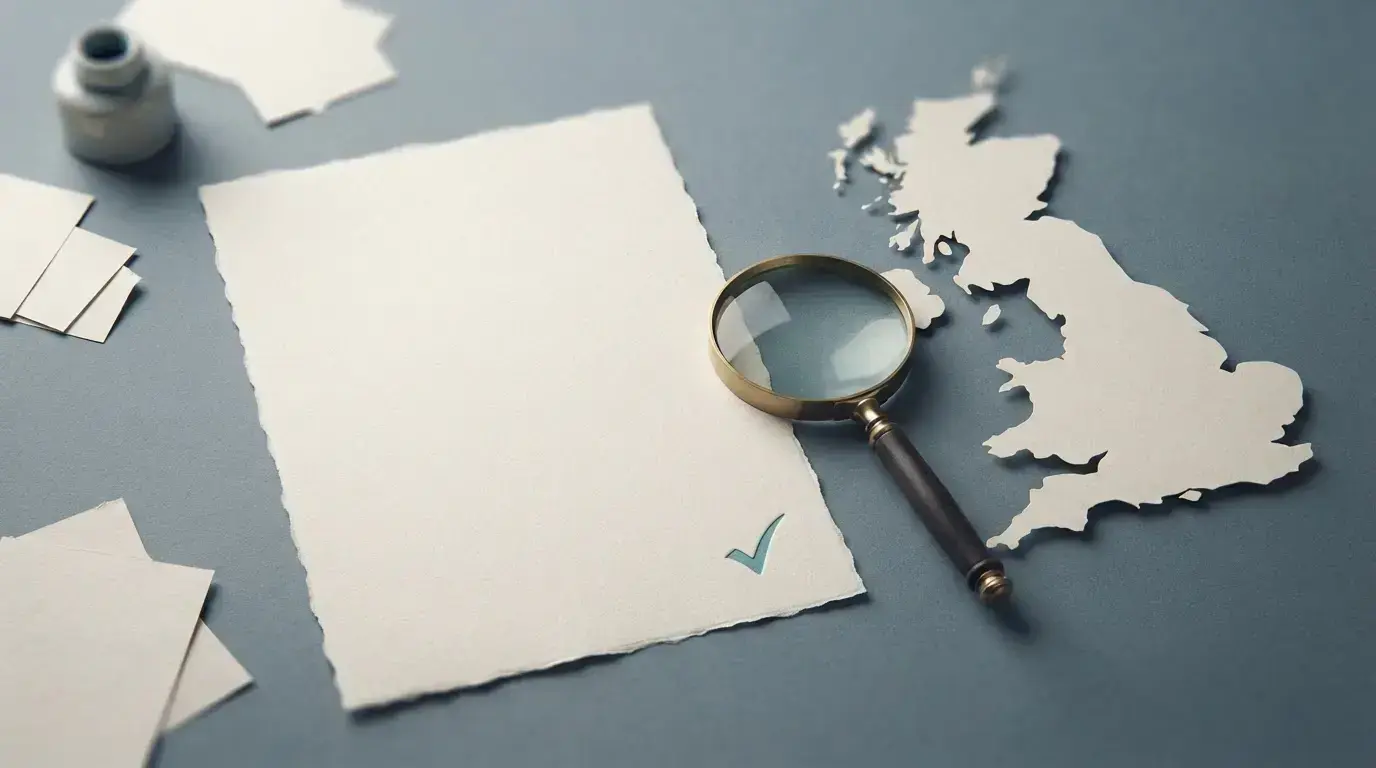 A territory outline beside a document representing account conditions